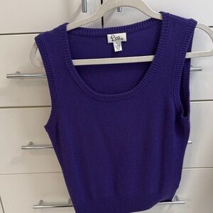 Deep Purple Knit Tank Top. Gorgeous purple size small 90% cashmere Lily Pulitzer